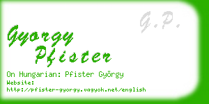 gyorgy pfister business card